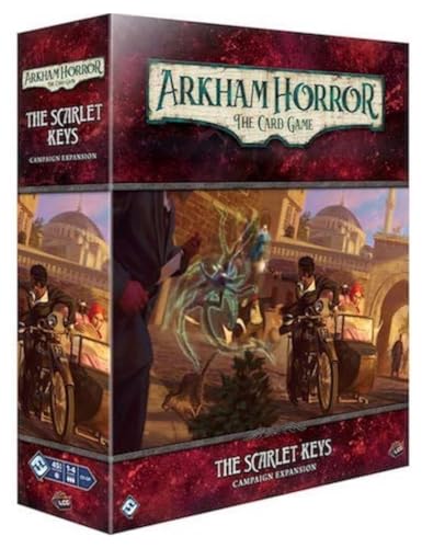 Fantasy Flight Games Arkham Horror The Card Game The Scarlet Keys Campaign Expansion - Unravel The Mysteries of Disappearances! Cooperative LCG, Ages 14+, 1-4 Players, 1-2 Hour Playtime, Made