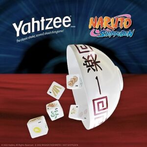 YAHTZEE: Naruto Shippuden | Collectible Ramen Bowl Dice Cup | Classic Family Dice Game Based on Anime Show | Great for Family Game Night | Officially-Licensed Naruto Game & Merchandise