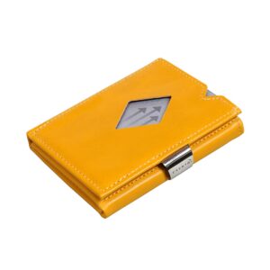 EXENTRI Leather Trifold Wallet - RFID Blocking w/Stainless Steel Locking Clip