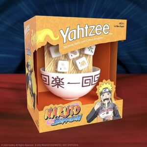 YAHTZEE: Naruto Shippuden | Collectible Ramen Bowl Dice Cup | Classic Family Dice Game Based on Anime Show | Great for Family Game Night | Officially-Licensed Naruto Game & Merchandise