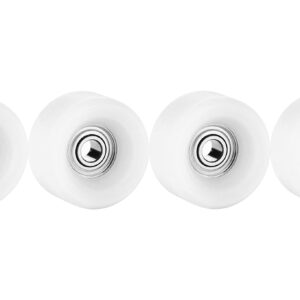 Teak Tuning Apex 61D Urethane Fingerboard Wheels - Slim Bowl Shaped, 7.5mm Diameter - ABEC-9 Stealth Bearings - Made in the USA - "White Snow" Colorway