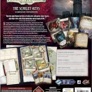 Fantasy Flight Games Arkham Horror The Card Game The Scarlet Keys Campaign Expansion - Unravel The Mysteries of Disappearances! Cooperative LCG, Ages 14+, 1-4 Players, 1-2 Hour Playtime, Made