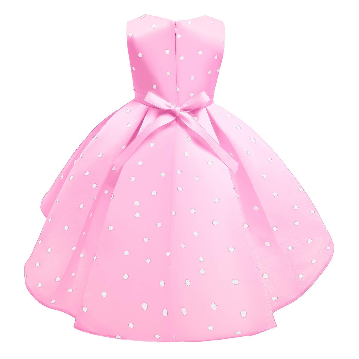 Mouse Dress Girls Mouse Costume for Toddler Baby Birthday Outfit Polka Dots Infant Kids Halloween Costumes Dress Headband Cosplay Mini Princess Gown Themed Party Supplies Pink 6-7 Years, Little kid