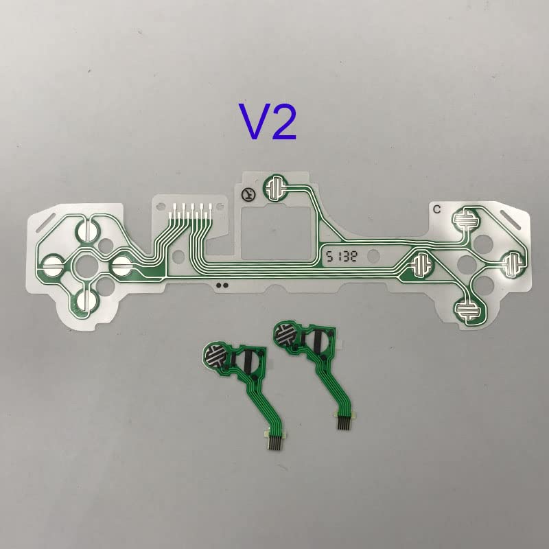 Conductive Film Keypad Flex Cable for PS5 Version 1.0 2.0 Controller Button Ribbon Circuit Board Replacement (Latest V2.0)