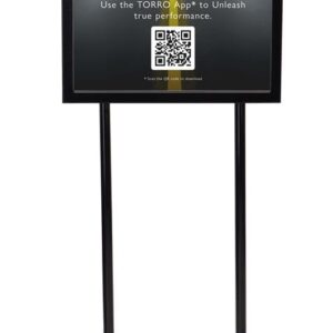 Displays2go Poster Sign Stand 14" x 22", Top Insert, Double-Sided Metal Frame - Black (TWN1422BLK)