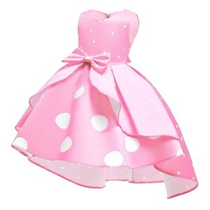 Mouse Dress Girls Mouse Costume for Toddler Baby Birthday Outfit Polka Dots Infant Kids Halloween Costumes Dress Headband Cosplay Mini Princess Gown Themed Party Supplies Pink 6-7 Years, Little kid