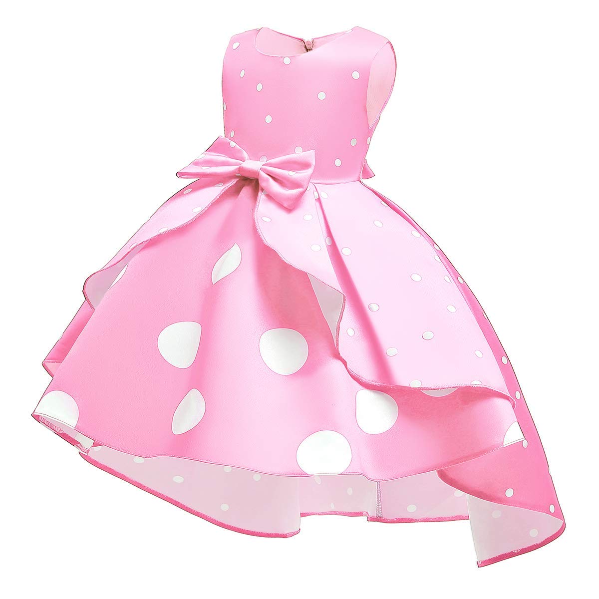 Mouse Dress Girls Mouse Costume for Toddler Baby Birthday Outfit Polka Dots Infant Kids Halloween Costumes Dress Headband Cosplay Mini Princess Gown Themed Party Supplies Pink 6-7 Years, Little kid