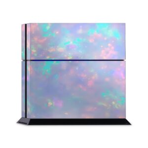 ZOOMHITSKINS Compatible with PS4 Skin, Compatible for Playstation 4, Gemstone Pink Blue Silver Marble Spark, 1 PS4 Console Skin, Easy to Install, 3M Vinyl Decal, Made in The USA