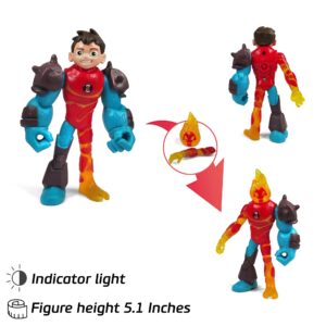 Toysvill Protector of Earth Action Figures - 8 Figurines Set (Four Arms, Jetray, Overflow, Heatblast, Armored Cannonbolt, Humungousaur, Ben Tennyson, Bashmouth)