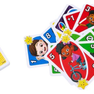 Mattel Games ​UNO Junior Move! Card Game for Kids with Active Play, Simple Rules, 3 Levels of Play and Matching