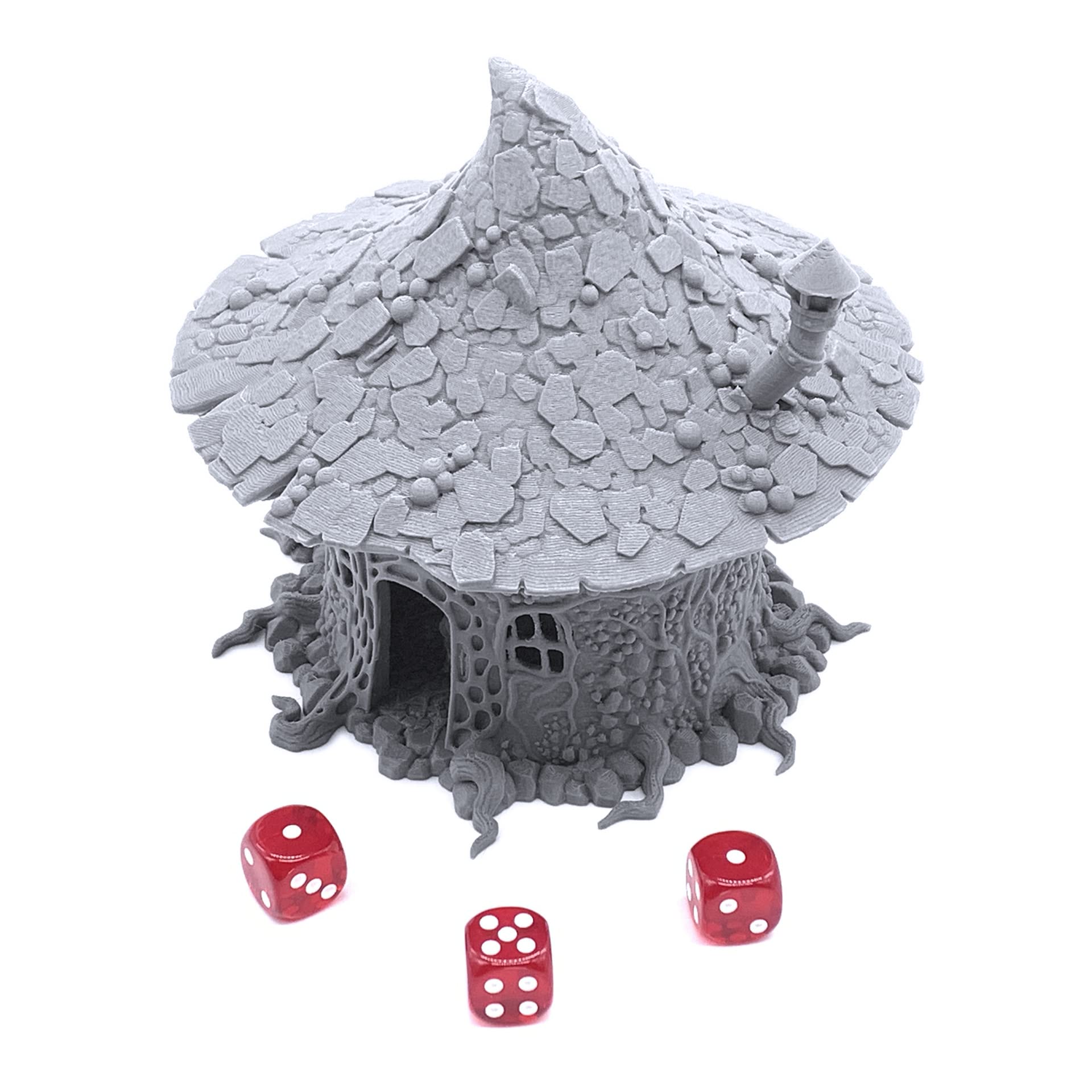 Goblin Mushroom Hovel by Printable Scenery - Compatible with Dungeons and Dragons (DND, D&D), 28mm Miniature Wargaming, Tabletop RPGs, Wargame Scenery