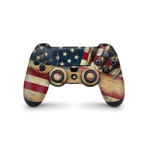 ZOOMHITSKINS Compatible with PS4 Controller Skin, USA America Flag Patriot American Country Love, Durable, Vinyl, Made in The USA