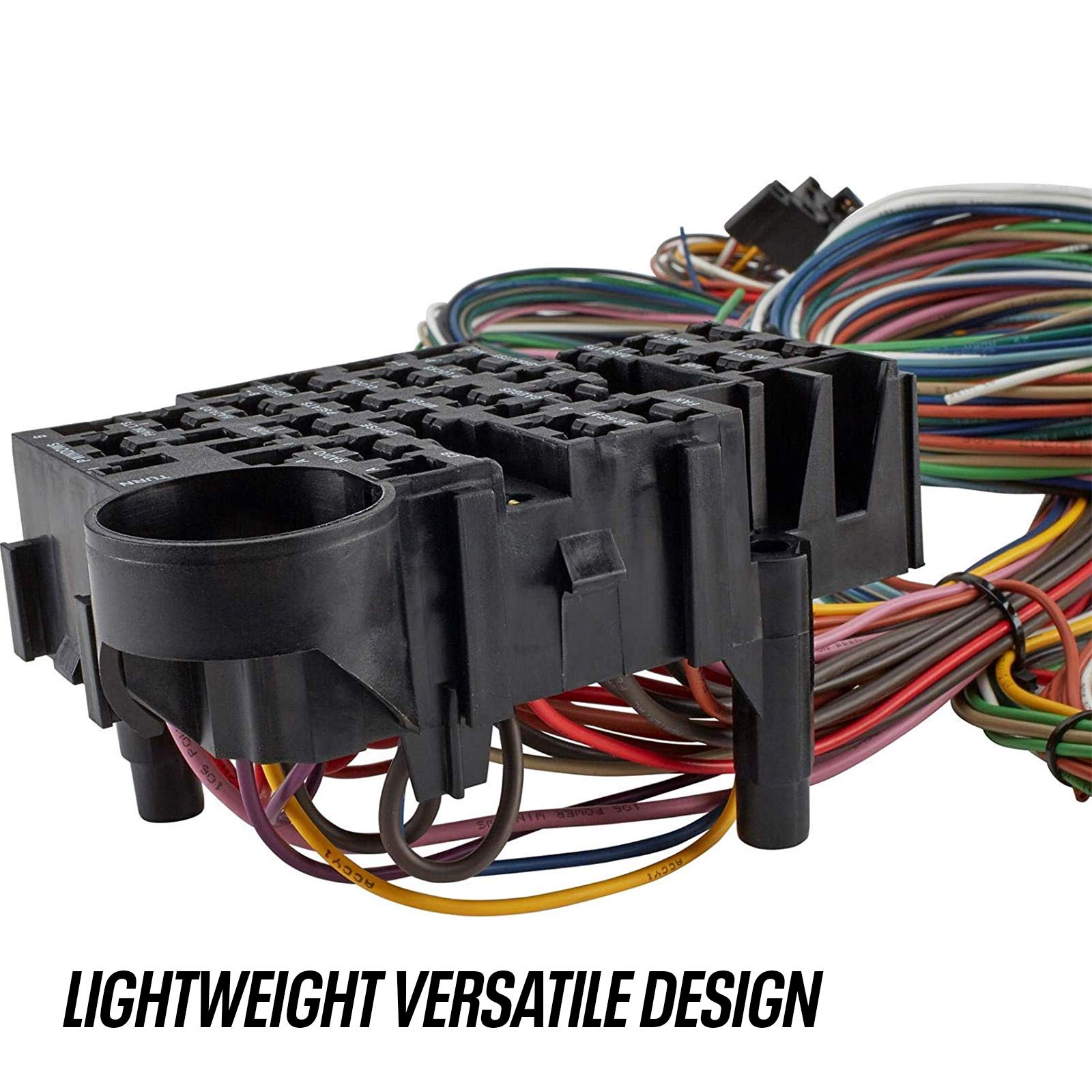 22-Circuit Universal Automotive Wiring Harness and How to Wire Your Street Rod Instruction Book, Wires are Color Coded and Labeled for Easy Installation