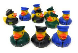 bulk 24 pack police rubber ducky assortment - perfect for law enforcement