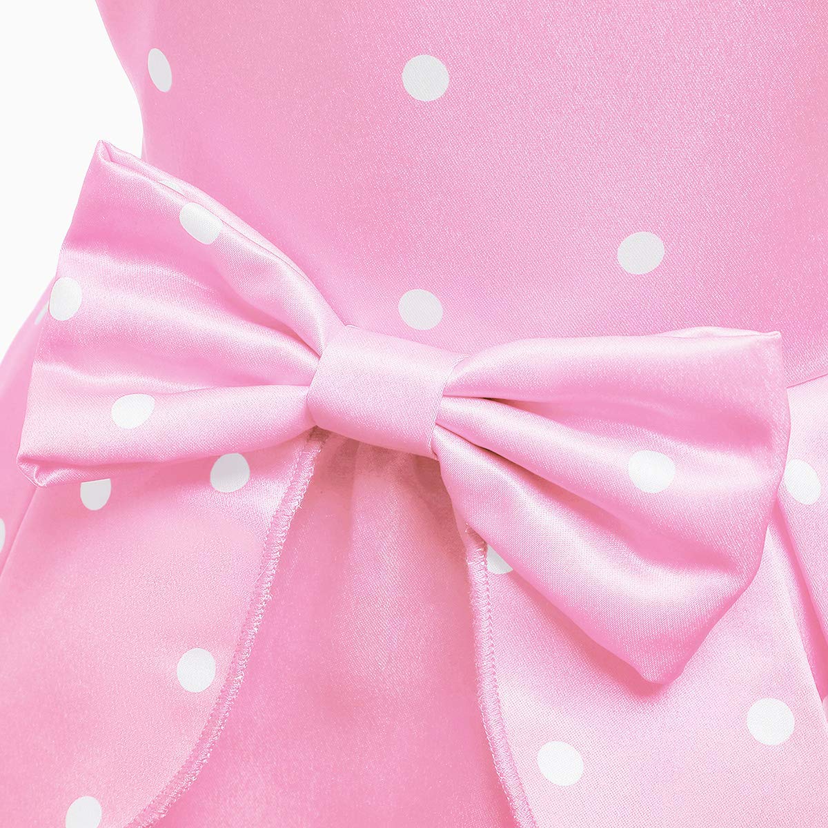 Mouse Dress Girls Mouse Costume for Toddler Baby Birthday Outfit Polka Dots Infant Kids Halloween Costumes Dress Headband Cosplay Mini Princess Gown Themed Party Supplies Pink 6-7 Years, Little kid