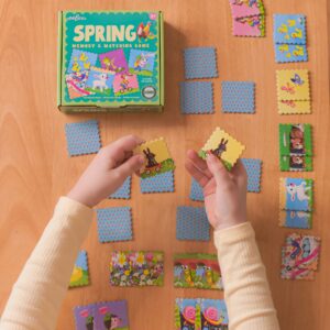 eeBoo: Spring Memory Matching Game, 18 Pairs to Memorize and Match, Encourages Recognition, Concentration and Memory Skills, For Ages 3 and up