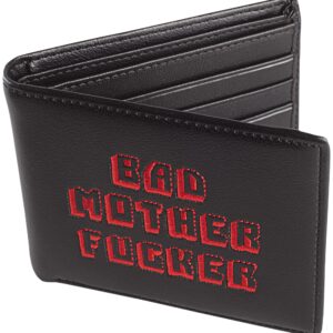 Miramax, LLC Officially Licensed Black/Red Embroidered Bad Mother Leather Wallet