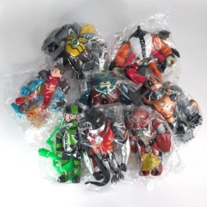 Toysvill Protector of Earth Action Figures - 8 Figurines Set (Four Arms, Jetray, Overflow, Heatblast, Armored Cannonbolt, Humungousaur, Ben Tennyson, Bashmouth)