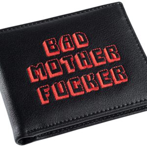 Miramax, LLC Officially Licensed Black/Red Embroidered Bad Mother Leather Wallet