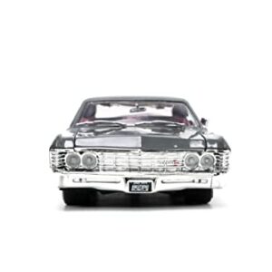 Jada Toys Big Time Muscle 1:24 1967 Chevy Impala SS Gray/Burgundy Die-cast Car, Toys for Kids and Adults