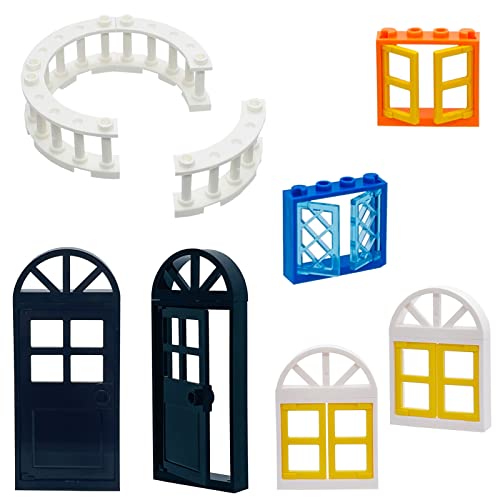 SAIBURAZ 90 Piece Windows,Doors, Fences Building Block Parts Toy Gift for Kids Boys Girls Age 6+ Kit Fit with Major Brands Children Gifts