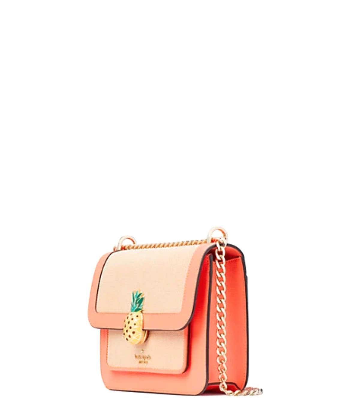 Kate Spade Remi Pineapple Colada Flap Chain Crossbody Melon Ball