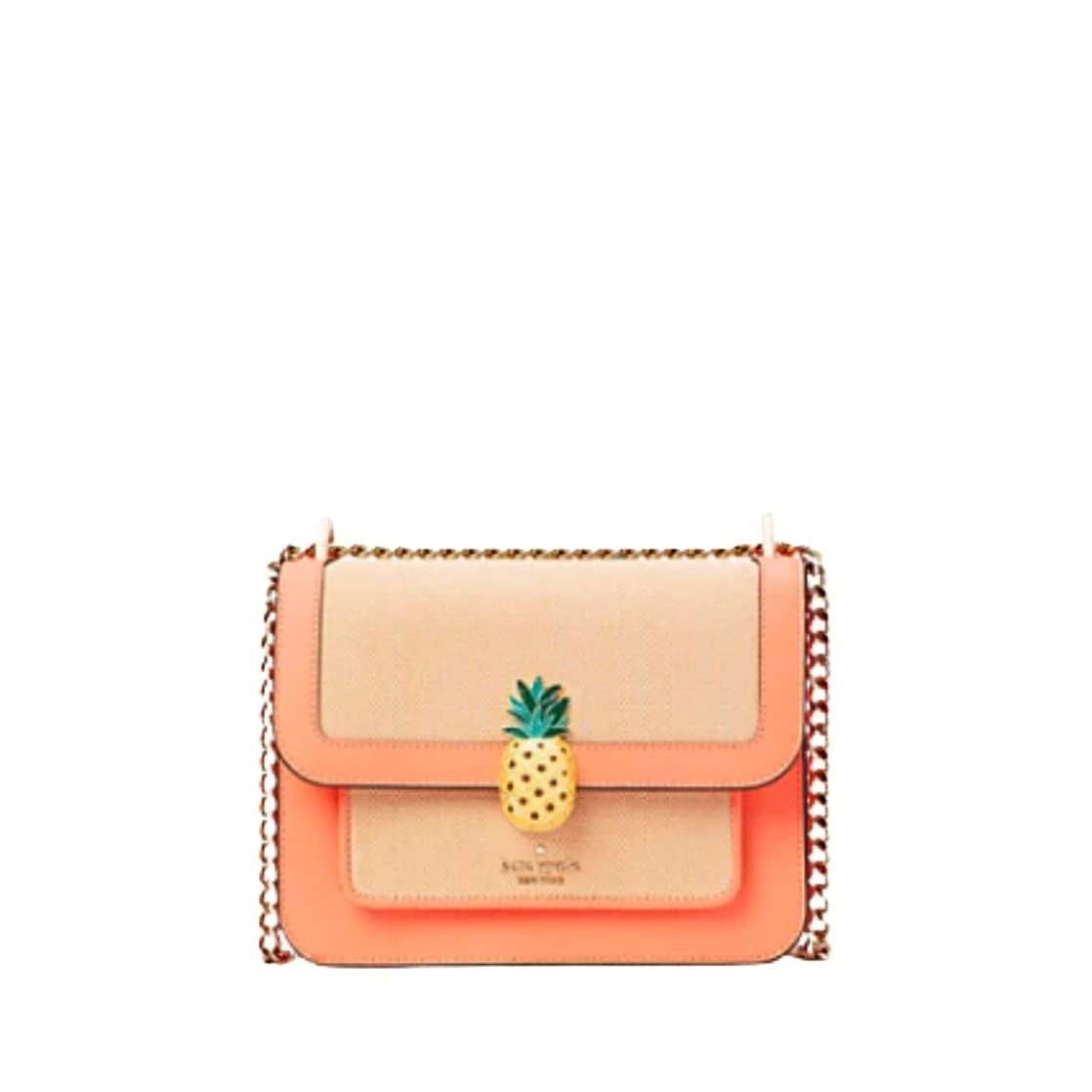 Kate Spade Remi Pineapple Colada Flap Chain Crossbody Melon Ball