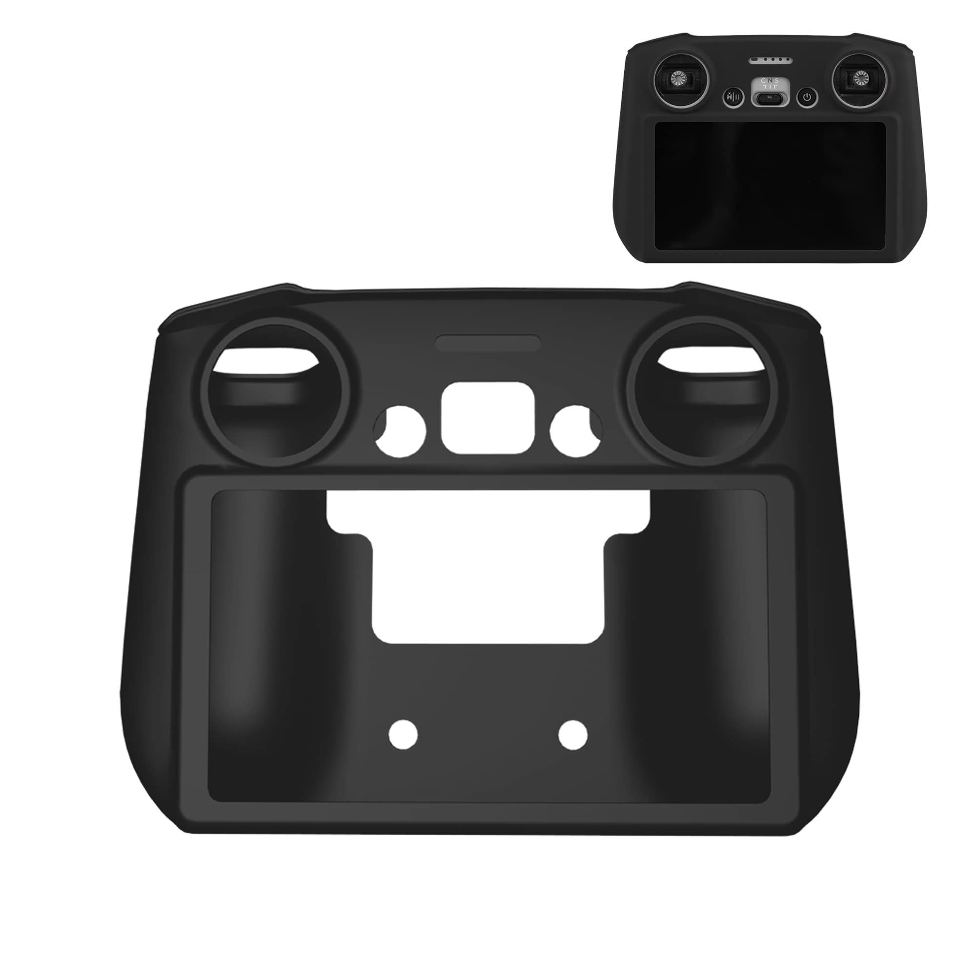 Palumma Mini 3 Pro RC Controller Protective Cover, Silicone Protective Cover Case Compatible for Mini 3 Pro with Screen Protective Cover for Anti-Scratch Dust Anti-Slip(Black)