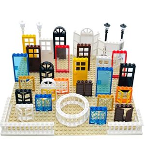 SAIBURAZ 90 Piece Windows,Doors, Fences Building Block Parts Toy Gift for Kids Boys Girls Age 6+ Kit Fit with Major Brands Children Gifts