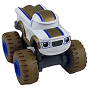 Replacement Parts for Fisher-Price Launch and Stunts Hauler - GYD04 ~ Inspired by Blaze and The Monster Machines ~ Replacement Darington Truck ~ White with Gold and Blue Accents