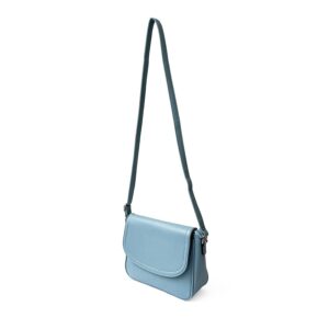 NICCI Handbag Collection P.U. Crossbody Messenger Bag, Powder Blue (NH03)