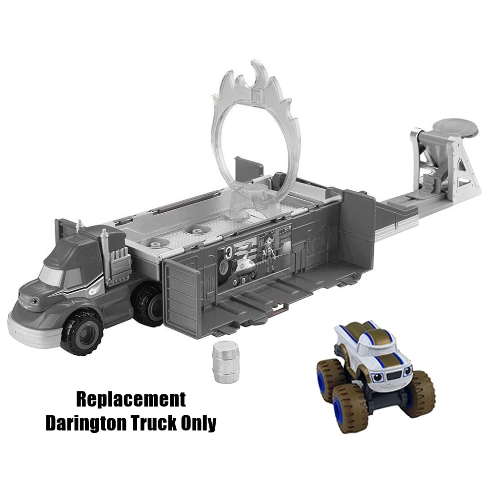 Replacement Parts for Fisher-Price Launch and Stunts Hauler - GYD04 ~ Inspired by Blaze and The Monster Machines ~ Replacement Darington Truck ~ White with Gold and Blue Accents