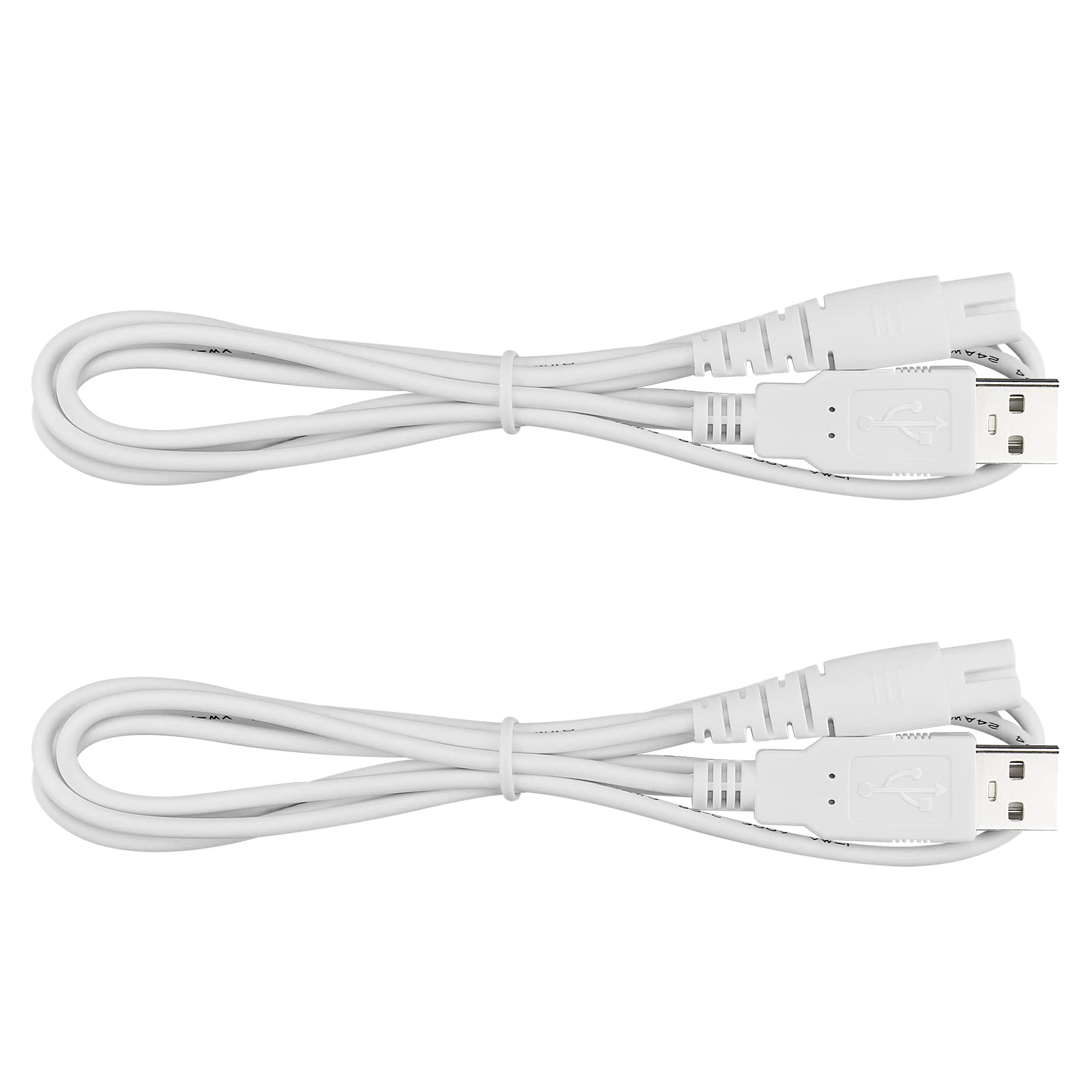 Water Flosser Charger Cord Replacement for Mospro, Zerhunt, Cremax, Nicefeel - Charging Cable 2-Pack