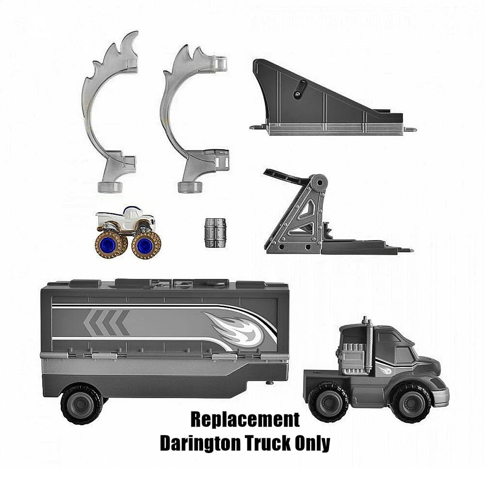 Replacement Parts for Fisher-Price Launch and Stunts Hauler - GYD04 ~ Inspired by Blaze and The Monster Machines ~ Replacement Darington Truck ~ White with Gold and Blue Accents