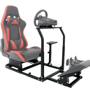 Minneer Driving Simulator Cockpit Superstable Mount Match Seat Fit for Logitech/Thrustmaster/Fanatec G29/G920/G923/G27/T248/TX Racing Steering Wheel Stand(Seat, Wheel, Pedals, Handbrake Not Included