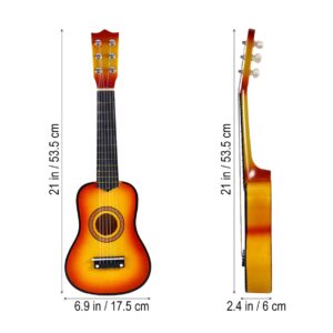 Toddmomy Portable Guitar 21 Inch Acoustic Guitar, Classical Acoustic Guitar, Small Size Portable Wooden Guitar for Children Beginner Adult Teen ( Giallo ) Kids Guitar