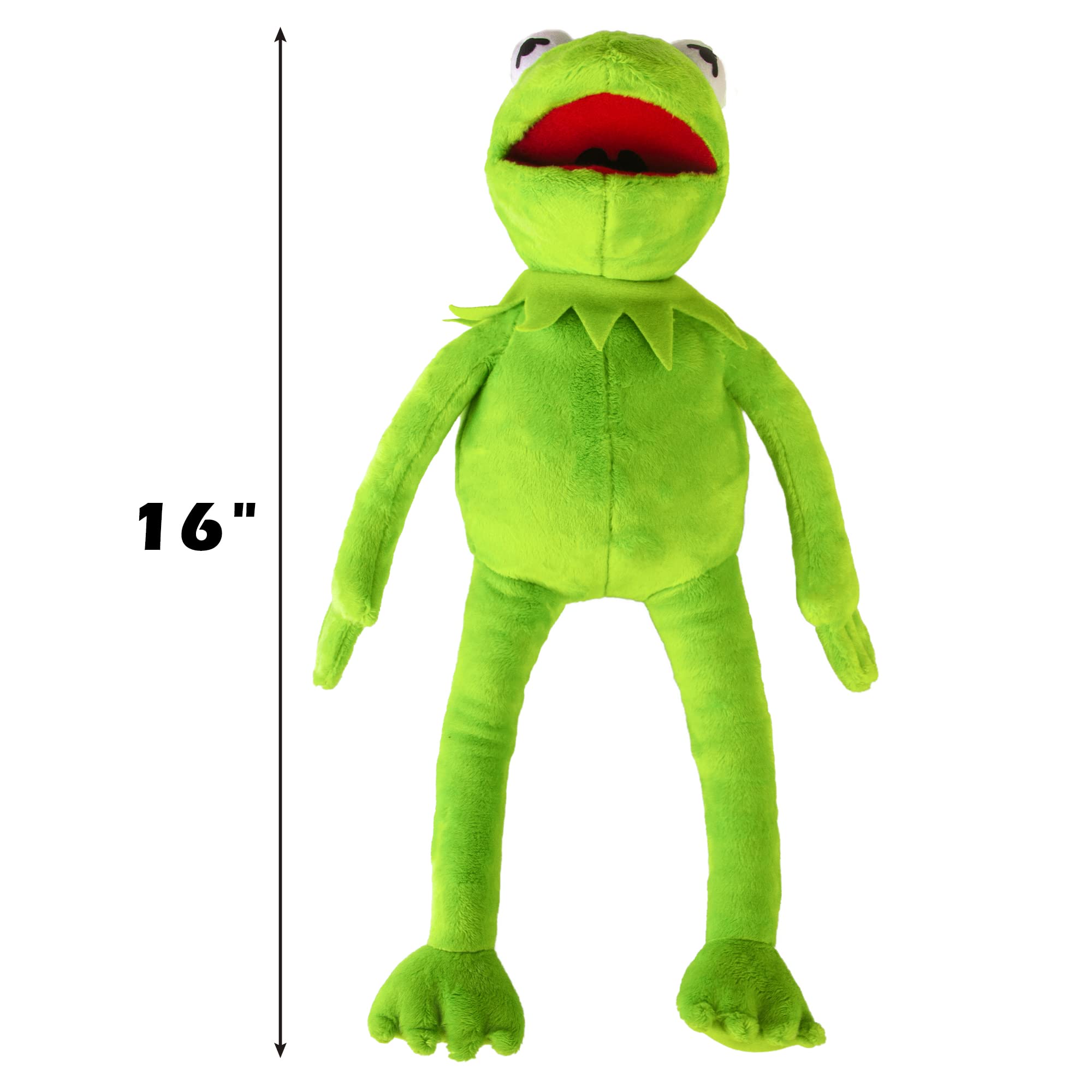 Kermit Frog Puppet, The Muppet Show, Soft Hand Frog Stuffed Plush Toy, Halloween Christmas Thanksgiving Gift Ideas for Boys and Girls- 16 Inches