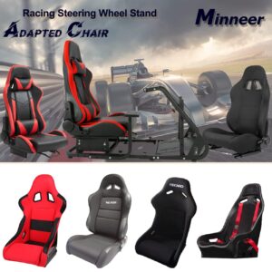 Minneer Adapt TV Stand Racing Simulator Cockpit Fit for G29/G920/G923/T248/T300/TS/TX Racing wheel, Reinforced Gaming Steering Wheel Mount Expandable (Seat, Wheel, Pedal, Handbrake Not Included