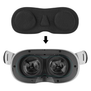 Geekria VR Cover Accessories Set Compatible with Pico Neo 3, Touch Controller Grip Cover, Pico Neo 3 Front Face Protector Cover, Silicone Face Cover with Lens Protective Cover (Black)