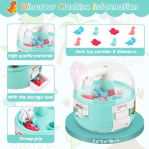 4 Sets Mini Dinosaur Claw Machine Toy Fish Catcher Stuff Toy Kid Prize Favor Handheld Tiny Toy with Figures Sea Creature Miniature Novelty Catcher Storage Box Birthday Carnival Party Game Gift