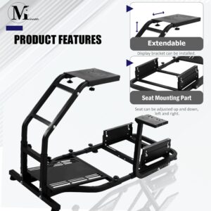 Minneer Ladder Type Driving Simulator Cockpit Match Seat Fits for Logitech/Thrustmaster/Fanatec/Moza/PXN G25/G27/G29/G920/G923/T300/T248/TX Racing Sim Mount(Seat, Wheel, Pedal, Handbrake Not Included)