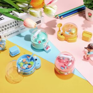 4 Sets Mini Dinosaur Claw Machine Toy Fish Catcher Stuff Toy Kid Prize Favor Handheld Tiny Toy with Figures Sea Creature Miniature Novelty Catcher Storage Box Birthday Carnival Party Game Gift