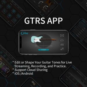 GTRS P801 Maple Fretboard Professional Electric Guitar Kit with Intelligent Process System Guitar Simulations Effects Drum Looper Metronome Support App Control for Recording Performance Practice