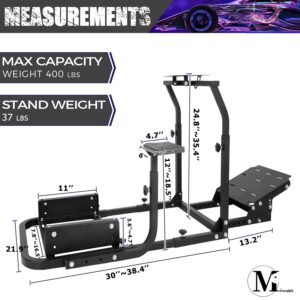 Minneer Driving Simulator Cockpit Superstable Mount Match Seat Fit for Logitech/Thrustmaster/Fanatec G29/G920/G923/G27/T248/TX Racing Steering Wheel Stand(Seat, Wheel, Pedals, Handbrake Not Included