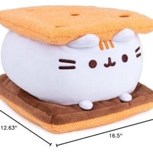 GUND Pusheen S’Mores Squisheen Plush, Stuffed Animal for Ages 8 and Up, Brown/White, 12”