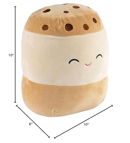 Squishmallows Original 10-Inch Koako The Ice Cream Sandwich - Food Squad - Official Jazwares Plush - Collectible Soft & Squishy Stuffed Animal Toy - Add to Your Squad - Gift for Kids, Girls & Boys