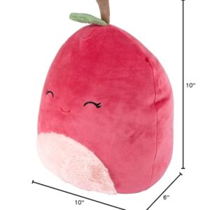 Squishmallows Original 10-Inch Cherry The Purple Cherry - Food Squad - Official Jazwares Plush - Collectible Soft & Squishy Fruit Stuffed Animal Toy - Add to Your Squad - Gift for Kids, Girls & Boys