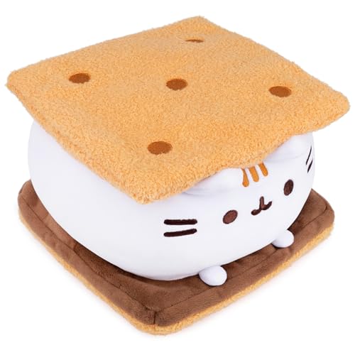 GUND Pusheen S’Mores Squisheen Plush, Stuffed Animal for Ages 8 and Up, Brown/White, 12”