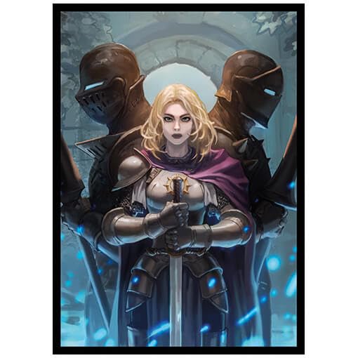 Fantasy North - Sara Falcross - Knight Captain - 100 Smooth Matte TCG Trading Card Sleeves - Fits Magic MTG Commander Pokemon and Other Card Games - Playing Card Sleeves