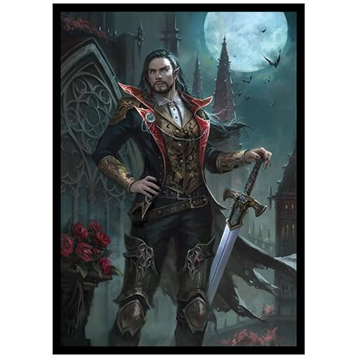 Fantasy North - Victor Khorvis - Night Lord - 100 Smooth Matte TCG Trading Card Sleeves - Fits Magic MTG Commander Pokemon and Other Card Games - Playing Card Sleeves